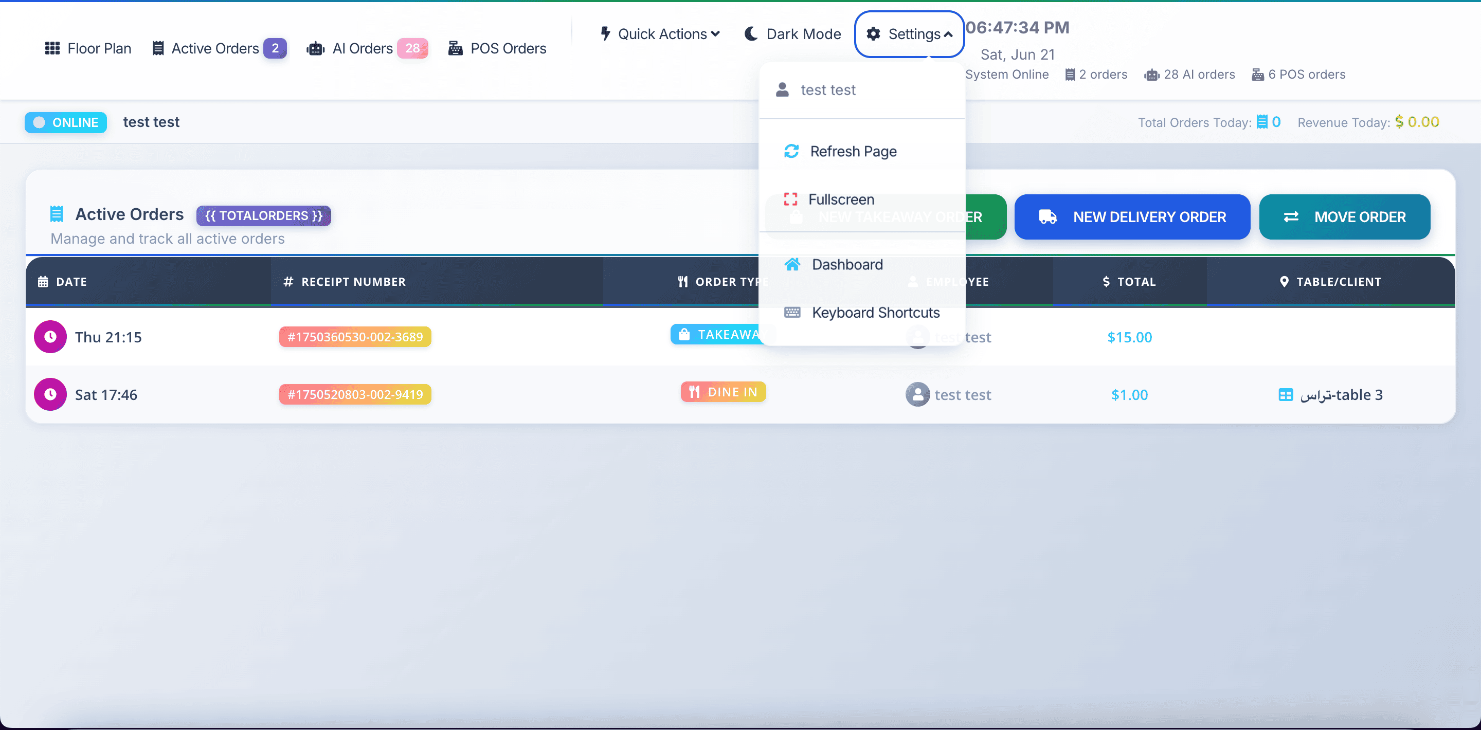 MenuTura pos update 4